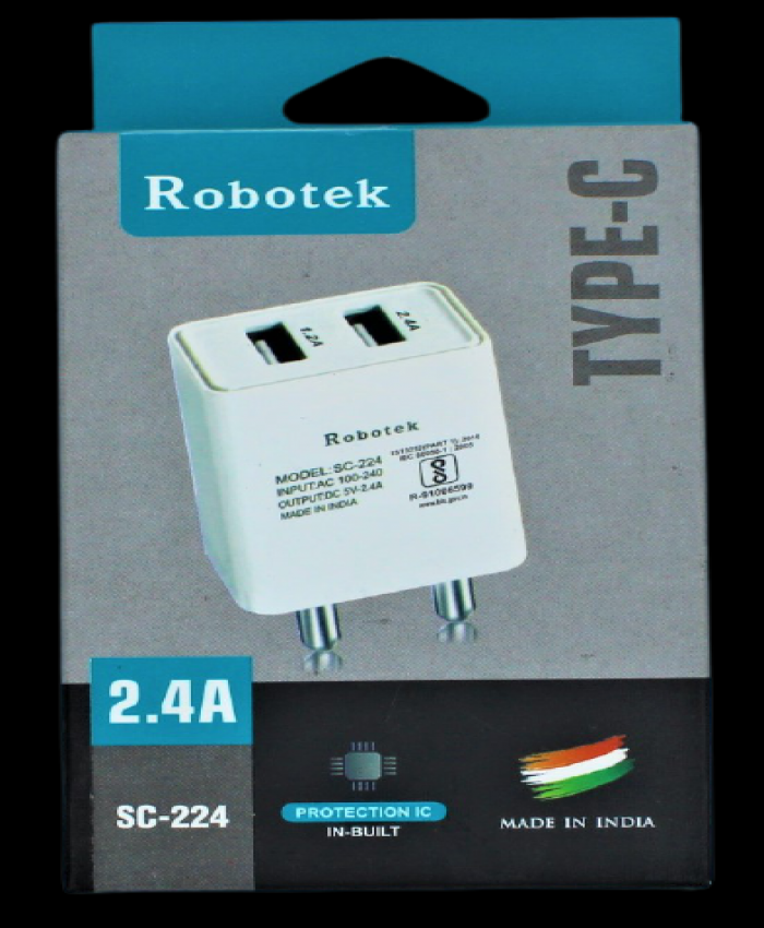  Robotek Type -c, SC-224 ( 2.4A) Smart Charger