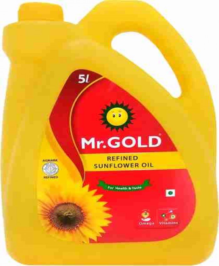 Edible Oil, Mr. Gold Sunflower Oil Can 5 L 